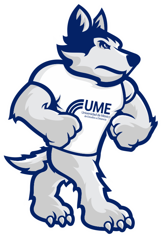 Umito · lobo mascota de UME que representa la identidad de la manada universitaria